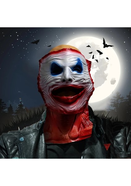 Stil D Cadılar Bayramı Çift Katmanlı Korku Maskesi Cosplay Ghoulish Palyaço Korkunç Maske Yüz Cilt Lateks Iki Katmanlı Ghostface Prop Yetişkin Çocuk (Yurt Dışından) indirimleri