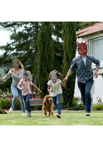 Stil 1 Cadılar Bayramı Ejderha Dinozor Maskesi Açık Ağız Lateks Korku Dinozor Başlık Dino Maskesi Parti Cosplay Kostüm Korkmuş Maske (Yurt Dışından)