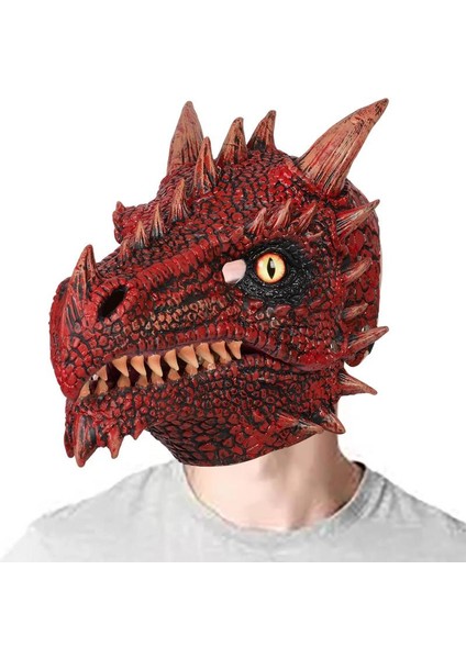 Stil 1 Cadılar Bayramı Ejderha Dinozor Maskesi Açık Ağız Lateks Korku Dinozor Başlık Dino Maskesi Parti Cosplay Kostüm Korkmuş Maske (Yurt Dışından)
