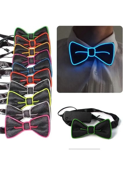 G LED Işık Up Tel Kravat Papyon Aydınlık Yanıp Sönen Işık Up Papyon Kulübü Düğün Parti Dekorasyon Için (Yurt Dışından) indirimleri