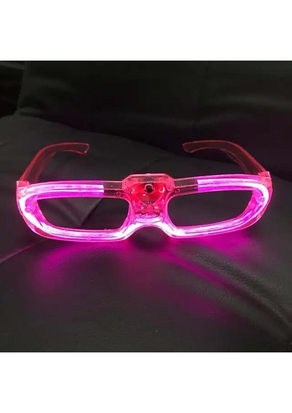 Pembe 12 Adet Yetişkin Çocuklar LED Gözlük Glow Doğum Günü Parti Malzemeleri Light Up Gözlük Yanıp Sönen Aydınlık Neon Güneş Gözlüğü Karnaval (Yurt Dışından)