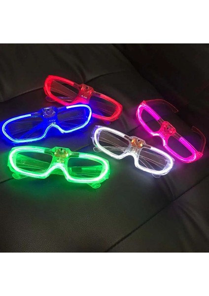 Pembe 12 Adet Yetişkin Çocuklar LED Gözlük Glow Doğum Günü Parti Malzemeleri Light Up Gözlük Yanıp Sönen Aydınlık Neon Güneş Gözlüğü Karnaval (Yurt Dışından) fiyatları