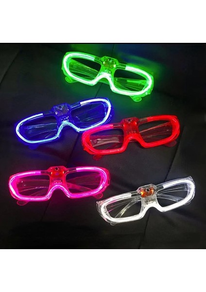 Pembe 12 Adet Yetişkin Çocuklar LED Gözlük Glow Doğum Günü Parti Malzemeleri Light Up Gözlük Yanıp Sönen Aydınlık Neon Güneş Gözlüğü Karnaval (Yurt Dışından) modelleri
