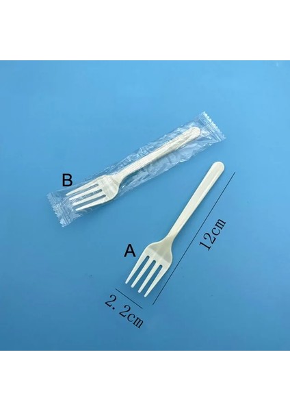 Çatal-Fildişi Sarı 50 Adet Plastik Kaşık Tatlı Kaşık Tek Kullanımlık Mutfak Eşyaları Kek Puding Dondurma Aracı Ziyafet Restoran Mutfak Malzemeleri (Yurt Dışından)