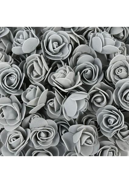 Gri 50 Adet 50/100/200 Adet Oyuncak Ayı Güller 3 cm Pe Köpük Gül Kafası Yapay Çiçek Ev Dekoratif Çelenk Düğün Sevgililer Günü Dıy Hediye (Yurt Dışından)