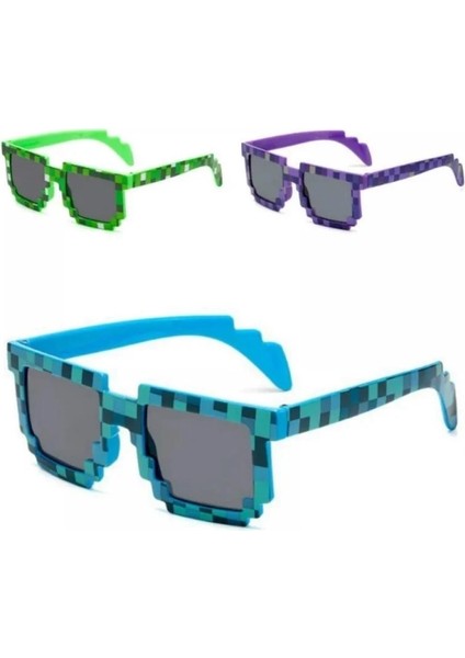 Gösterildiği Gibi 1 Parça Thug Life Mozaik Gözlük Güneş Gözlüğü Erkek Kadın 8 Bit Kodlama Piksel Trendy Serin Süper Parti Komik Vintage Shades Gözlük (Yurt Dışından) indirimleri