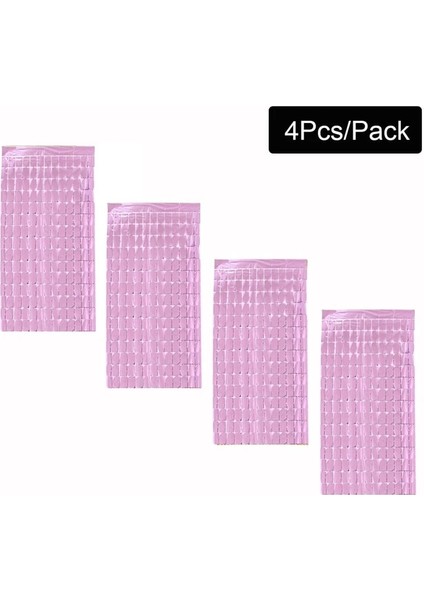 Kare Pembe 1 2 M Payetler Zemin Perde Doğum Günü Partisi Süslemeleri Kız Düğün Dekorasyon Glitter Folyo Perde Noel Pırıltılı Duvar (Yurt Dışından)