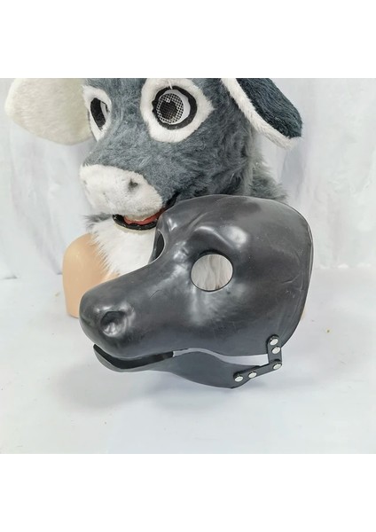 Siyah Dıy Hayvan Hareketli Ağız Boş Maske Kalıbı Dıy El Yapımı Kendi Cadılar Bayramı Maskesi Kalıbınızı, Sadece Dıy Kalıp (Yurt Dışından)