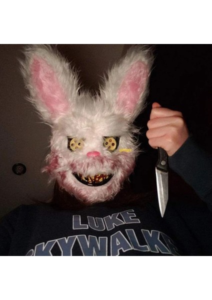 K Tipi Cadılar Bayramı Korkunç Maske Ayı Beyaz Tavşan Tavşan Maskesi Kanlı Peluş Kafa Maskesi Cosplay Kostüm Sahne Korku Parti Kahverengi Ayı Maskesi (Yurt Dışından) modelleri