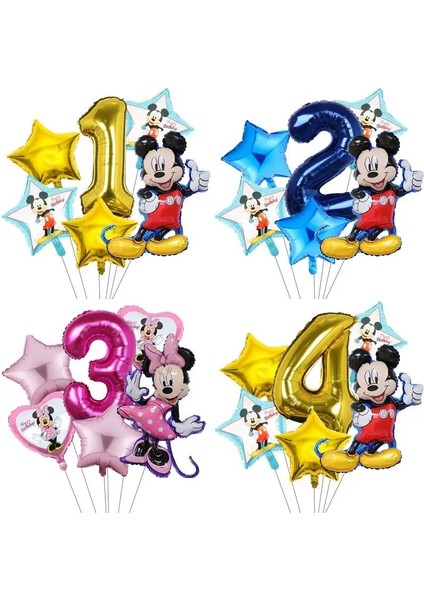 10 Adet 1 Takım Mickey Minnie Balonlar Bebek Duş Doğum Günü Partisi Süslemeleri 32 Inç Numarası Karikatür Mickey Mouse Balon Çocuk Oyuncakları Globos (Yurt Dışından)