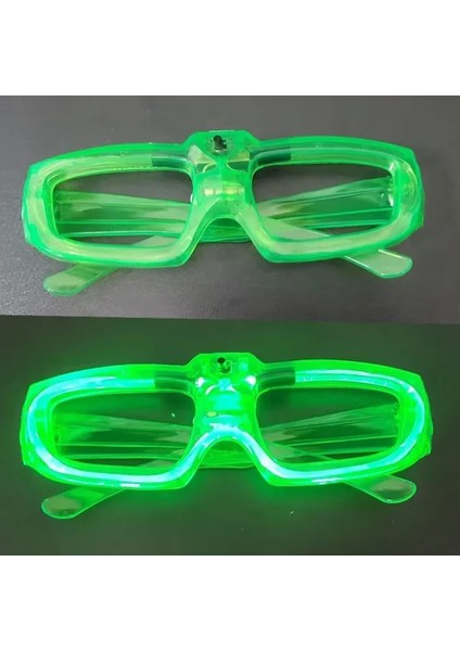 Yeşil 20 Adet 10/20/30/40/50 Adet Karanlıkta Glow LED Gözlük Light Up Güneş Gözlüğü Neon Parti Çocuklar Yetişkinler Için Glow Gözlük Şekeri Parti Kaynağı (Yurt Dışından)