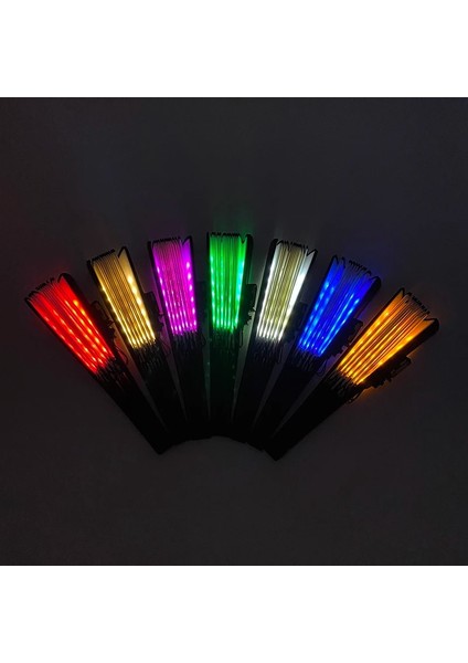 Kırmızı 10 Inç 12 V 10 Inç Parti LED Parlayan Fan Aydınlık Katlanır Fan Renkli Parti Dans LED Fan Sahne Performansı Sahne Dj Gösterisi Işık Fan (Yurt Dışından)