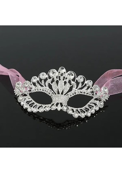 Stil 2 Kadın Kız Alaşım Rhinestone Venedik Masquerade Maskesi Düğün Kostüm Partisi Maskesi Balo Balo Gösterisi Cosplay Mardi Gras (Yurt Dışından)