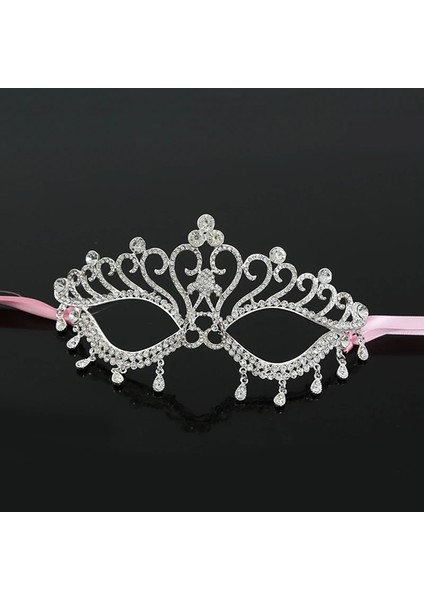 Stil 2 Kadın Kız Alaşım Rhinestone Venedik Masquerade Maskesi Düğün Kostüm Partisi Maskesi Balo Balo Gösterisi Cosplay Mardi Gras (Yurt Dışından) modelleri