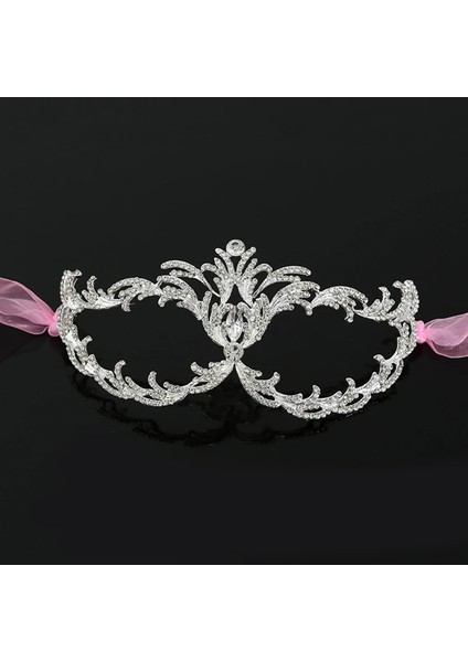 Stil 2 Kadın Kız Alaşım Rhinestone Venedik Masquerade Maskesi Düğün Kostüm Partisi Maskesi Balo Balo Gösterisi Cosplay Mardi Gras (Yurt Dışından) indirimleri