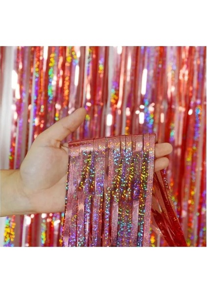 Glitter PERDE10 Ubu Noel Cadılar Bayramı Partisi Zemin Tinsel Perde Festivali Parti Folyo Perde Düğün Doğum Günü Zemin Saçak Perde Dekor (Yurt Dışından)