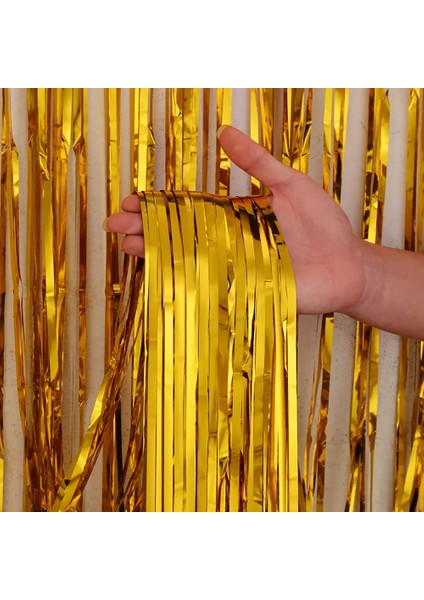 Glitter PERDE10 Ubu Noel Cadılar Bayramı Partisi Zemin Tinsel Perde Festivali Parti Folyo Perde Düğün Doğum Günü Zemin Saçak Perde Dekor (Yurt Dışından)