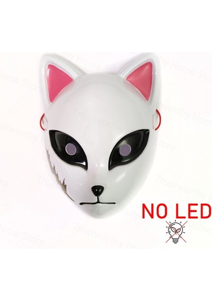 LED Pembe LED Parlayan Kedi Yüz Maskesi Cadılar Bayramı Masquerade Cosplay Sahne Festival Partisi Anime Kostüm Performansı Için Light Up Tilki Maskeleri (Yurt Dışından)