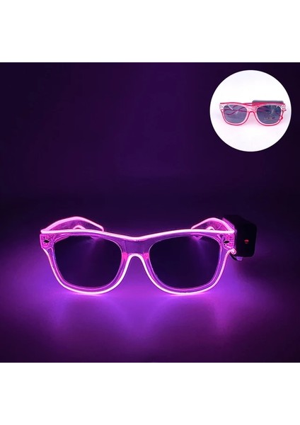 F Pembe Sıcak Satış LED Festivali Rave Işık Parti Cosplay Vendetta Guy Fawkes Flaş Takım Elbise El Şapka + Parlayan Kravat + Neon Maske Bar Dans Malzemeleri (Yurt Dışından)