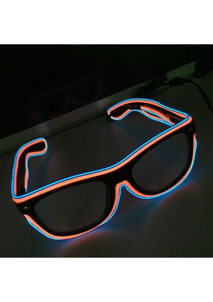Bir LED Glow Güneş Gözlüğü Gözlük Moda Neon Işık Up Glow Rave Light Up Kostümleri Glow Parti Malzemeleri Cadılar Bayramı Dekorasyon (Yurt Dışından)