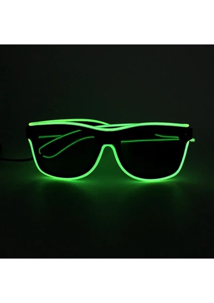 01 Limon Yeşili Ses Aktif 10 Renk Yanıp Sönen Neon LED Işık Gözlük Yenilik Konser Parti Dekoru Için Yanıp Sönen Güneş Gözlüğü Aydınlatma (Yurt Dışından)