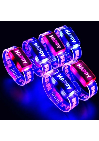 Pembe Kabarcık Light Up Izle Bilezik Bileklik Yanıp Sönen LED Bilek Glow Parti Karnaval Hediye Neon Düğün Doğum Günü Cosplay Cadılar Bayramı Noel (Yurt Dışından) fiyatları