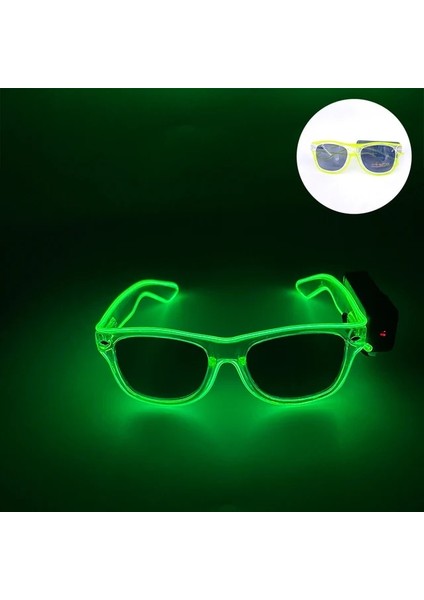 F Limon Yeşili Sıcak Satış LED Festivali Rave Işık Parti Cosplay Vendetta Guy Fawkes Flaş Takım Elbise El Şapka + Parlayan Kravat + Neon Maske Bar Dans Malzemeleri (Yurt Dışından)