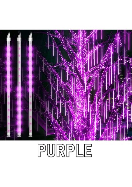 Pembe Au Tak 30 cm Noel LED Meteor Yağmuru Garland Festoon Tatil Şerit Işık Sokak Dekorasyonu Için Açık Su Geçirmez Peri Dize Işıkları (Yurt Dışından)