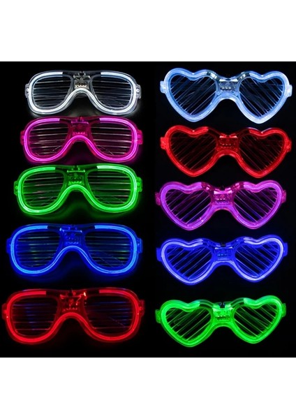 Karışık Renkler 5 Adet 5/10/15/20/30 Adet LED Neon Parti Gözlüğü Light Up Güneş Gözlüğü Karanlıkta Glow Gözlük Çocuklar Yetişkinler Için Parti Malzemeleri (Yurt Dışından)
