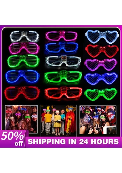 Karışık Renkler 5 Adet 5/10/15/20/30 Adet LED Neon Parti Gözlüğü Light Up Güneş Gözlüğü Karanlıkta Glow Gözlük Çocuklar Yetişkinler Için Parti Malzemeleri (Yurt Dışından)