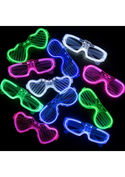 Karışık Renkler 5 Adet 5/10/15/20/30 Adet LED Neon Parti Gözlüğü Light Up Güneş Gözlüğü Karanlıkta Glow Gözlük Çocuklar Yetişkinler Için Parti Malzemeleri (Yurt Dışından)