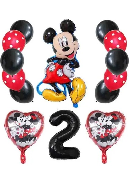 Set4-2 14 Adet/grup Mikcey Minnie Mouse Balonlar Kırmızı Minnie Doğum Günü Partisi Süslemeleri Bebek Duş 32 Inç Numarası Balon Puantiyeli Globos (Yurt Dışından) fiyatları