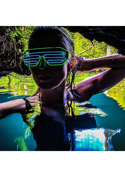Z03 LED Neon Rave Gözlük Yanıp Sönen LED Güneş Gözlüğü 16 Renk Light Up Gözlük Karnaval Parti Karanlıkta Glow Gözlük Festivali Malzemeleri (Yurt Dışından) modelleri