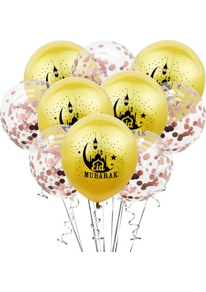 Resim Olarak 10 Adet Eid Mubarak Balonlar Konfeti Balonları Islam Yeni Yıl Dekor Mutlu Ramazan Müslüman Festivali Dekorasyon Ramazan Malzemeleri (Yurt Dışından) fırsatları