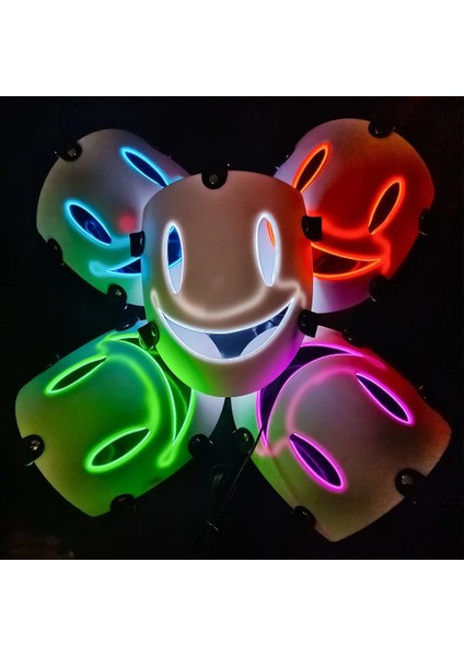 Işık ile Maske 9 Japon Animesi Cosplay Yüksek Katlı Invasion Cosplay Maske Neon Aydınlık LED Parti Maskesi Samuray Kostüm Sahne (Yurt Dışından) modelleri