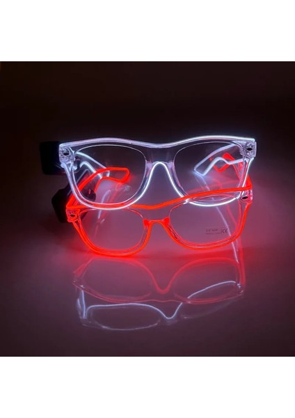 Neon Yeşil Yeni Kablosuz LED Gözlük Aydınlık Parıltı Yanıp Sönen Güneş Gözlüğü UV400 Şeffaf Çerçeve Neon Parti Gözlüğü Parti Festivali Malzemeleri (Yurt Dışından) fiyatları