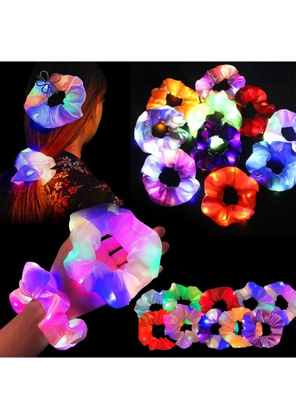 Stil 5 1 Adet LED Saç Scrunchies Light Up Saç Scrunchies Elastik LED Işık Kadın Kızlar Saç Bantları Cadılar Bayramı Noel Partisi Için (Yurt Dışından)