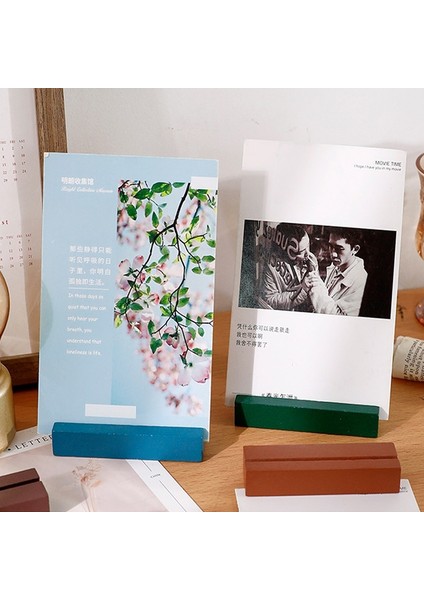 Koyu Mavi 1 Adet Doğal Ahşap Fotoğraf Tutucu Düğün Dekorasyon Masa Numarası Tutucu Mesaj Kartı Placecard Kartpostal Ev Ofis Okul Için Standı (Yurt Dışından) fırsatları