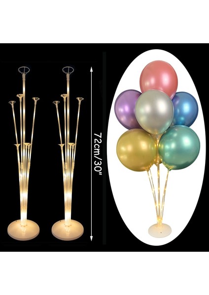7 Tüp LED Sıcak Beyaz 1 Takım Balonlar Tutucu Sütun Standı Tutucu Çıkartmalar Düğün Çocuklar Için Doğum Günü Partisi Bebek Duş Dekorasyon Balon Aksesuarları (Yurt Dışından) modelleri