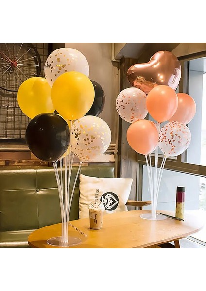 7 Tüp LED Sıcak Beyaz 1 Takım Balonlar Tutucu Sütun Standı Tutucu Çıkartmalar Düğün Çocuklar Için Doğum Günü Partisi Bebek Duş Dekorasyon Balon Aksesuarları (Yurt Dışından) indirimleri