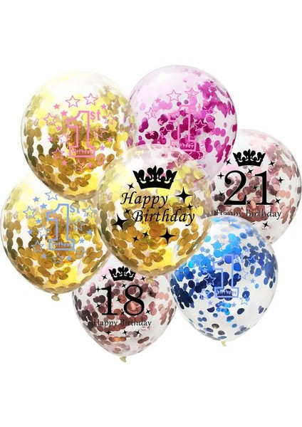 Altın 40 5 Adet 12 Inç Konfeti Balonları Lateks Doğum Günü Balonu 16 18 21 30 40 50 60 70 Yaşında Doğum Günü Partisi Yıldönümü Süslemeleri (Yurt Dışından)