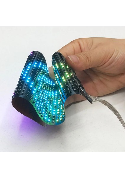 Rgb Çok Renkli 170 Rgb Esnek Ekran Renkli Ekran LED Modül Şerit Işık Uygulaması Bluetooth Dıy Şapka Elbise Çantası Ayakkabı Kelime Kaydırma Matris Ekranı (Yurt Dışından)