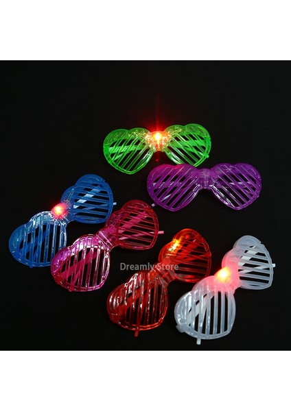 Rastgele Color6 10 Adet Yetişkin Çocuklar LED Gözlük Light Up Parti Güneş Gözlüğü Glow Panjur Deklanşör Neon Flaş Karnaval Cosplay Doğum Günü Düğün Noel (Yurt Dışından) fırsatları