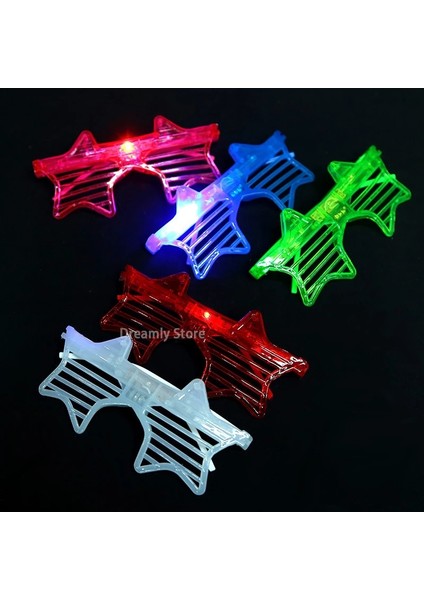 Rastgele Color6 10 Adet Yetişkin Çocuklar LED Gözlük Light Up Parti Güneş Gözlüğü Glow Panjur Deklanşör Neon Flaş Karnaval Cosplay Doğum Günü Düğün Noel (Yurt Dışından) indirimleri
