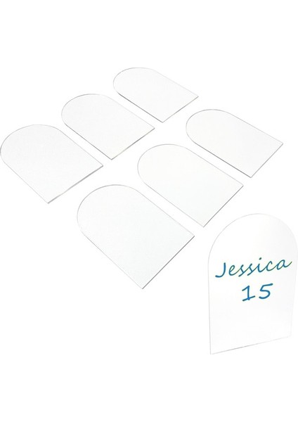 Kemerli 5 Adet 10/20/50 Adet Akrilik Yer Kartı Düğün Malzemeleri Ayakta Taban Masa Dekorasyon Konuk Adı Akrilik Yuvarlak Kare Şeffaf Kart (Yurt Dışından)