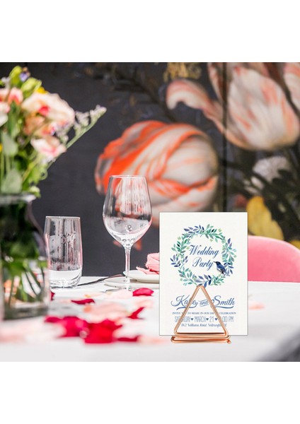 36 Gül Altın Üçgen Altın Özel Şekil Fotoğraf Tutucu Standları Masa Numarası Tutucular Düğün Dekor Için Kart Kağıdı Menü Klipleri Yeri (Yurt Dışından) indirimleri