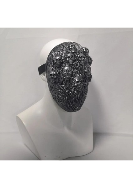 Bir Kıyamet Kafatası Cyberpunk Maskesi Korku Tam Yüz Lateks Maske Cadılar Bayramı Için Serin Steampunk Cosplay Maskara Erkekler Için Kafatası Maskesi Korku (Yurt Dışından) fırsatları