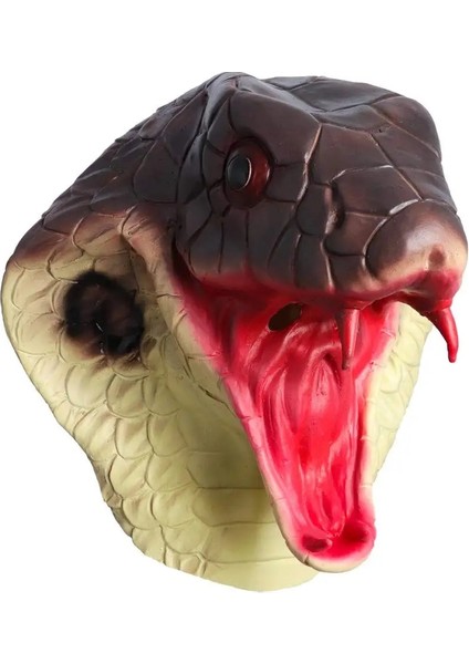 Kırmızı Kobra Kostüm Yenilik Cadılar Bayramı Kostüm Partisi Lateks Hayvan Kobra Kafa Maskesi Yılan (Yurt Dışından) fiyatları