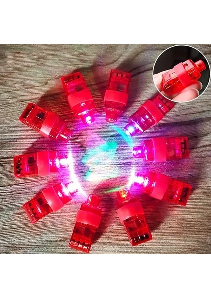 Kırmızı Renkli Işıklar 10 Adet 10/20/50/100 Adet LED Parmak Yüzük Işıkları Neon Karanlıkta Parlayan Parti Malzemeleri Şekeri Parlayan Oyuncaklar Düğün Noel Yeni Yıl (Yurt Dışından)
