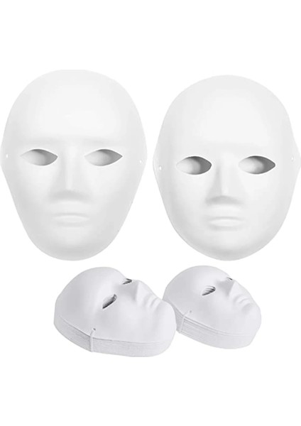 Küçük 5 Adet Kağıt Beyaz Mache Maskeleri Tiyatro ve Cadılar Bayramı Kostümlerinden Sanatsal El Sanatları Oluşturun Parti Maskeli Balo Partileri Süslemeleri (Yurt Dışından)